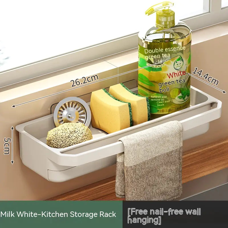 Rag Drain Rack for Kitchen Sink Storage and Organization