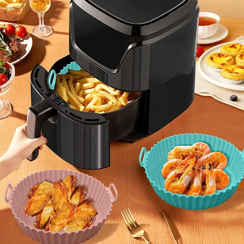 2pcs Reusable Silicone Cushions for Air Fryer & Oven
