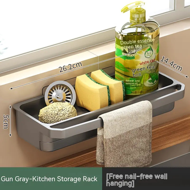 Rag Drain Rack for Kitchen Sink Storage and Organization